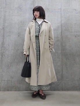 「SENSE OF PLACE by URBAN RESEAR」｜「アイテム（トレンチコート）」を使った、yuiさん（レディース・156cm）の冬コーディネート