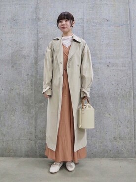「SENSE OF PLACE by URBAN RESEAR」｜「アイテム（トレンチコート）」を使った、yuiさん（レディース・156cm）の冬コーディネート