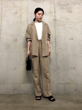 「SENSE OF PLACE by URBAN RESEAR」｜「アイテム（その他アウター）」を使った、yuiさん（レディース・156cm）の春コーディネート