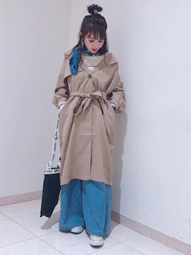 「マリン」｜「アイテム（ジャケット/アウター）」を使った、kaotanさん（レディース・157cm）の春コーディネート