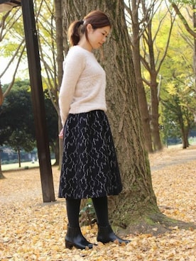 「Fin（フィン）のアイテム」を使った、JJさん（レディース・162cm）の冬コーディネート