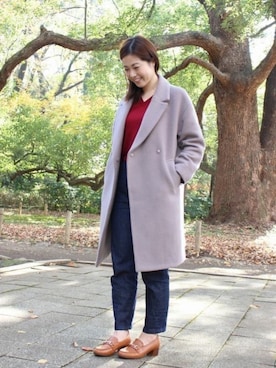 「Fin（フィン）のアイテム」を使った、JJさん（レディース・162cm）の冬コーディネート