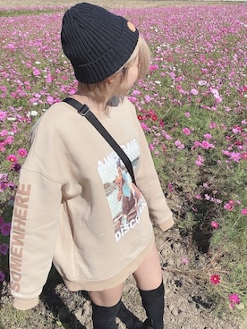 「one way（ワンウェイ）のアイテム（スウェット）」を使った、mamiさん（レディース・151cm）の秋コーディネート