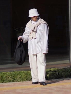 「THEE（シー）のアイテム」を使った、Renさん（メンズ・169cm）の春コーディネート