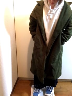 「COQULE（コクレ）のアイテム（ダウンジャケット/コート）」を使った、かすみさん（レディース・157cm）の秋コーディネート