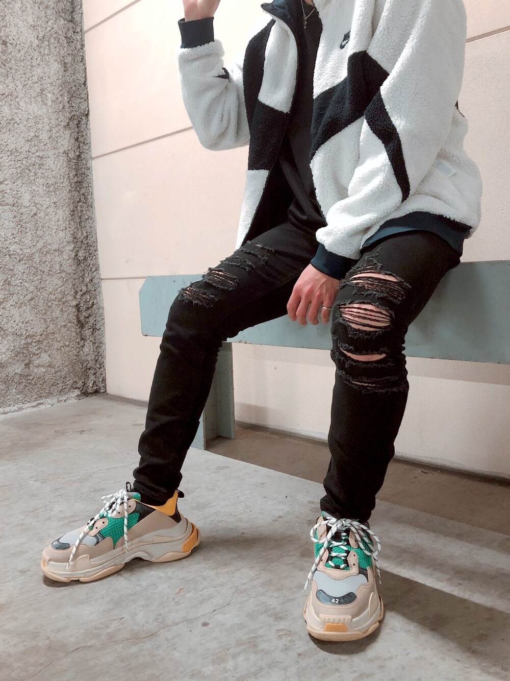 KAITO MITSUHASHI on Instagram  OUTFIT  hat  thehwdogandco sweat   neilbarrett pants  balenciaga shoes  dior socks  saintmichael  windandsea acc 