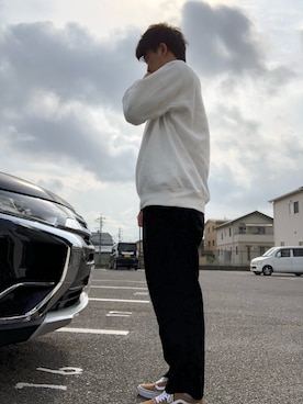 「VANS（バンズ）のVANS ヴァンズ OLD SKOOL オールドスクール VN0A38G1QSV T.EYE/T.WHITE（スニーカー、ブラウン系）」を使った、スケさん＊さん（メンズ・172cm）の春コーディネート