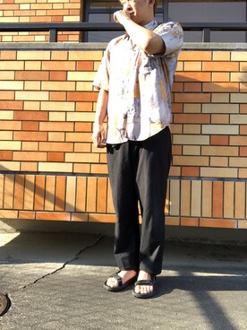 「Teva（テバ）のTeva/テバ・テヴァ/Hurricane XLT W（サンダル、ブラック系）」を使った、スケさん＊さん（メンズ・172cm）の夏コーディネート