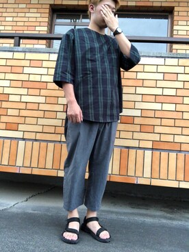 「Teva（テバ）のTeva/テバ・テヴァ/Hurricane XLT W（サンダル、ブラック系）」を使った、スケさん＊さん（メンズ・172cm）の夏コーディネート