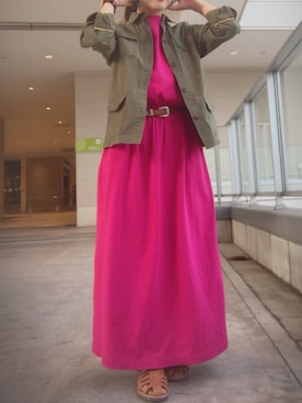 「Champion別注」｜「アイテム（ワンピース/ドレス）」を使った、mana*さん（レディース・145cm）の春コーディネート