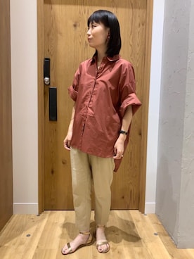 「涼しくて軽い「涼・軽パンツ」」｜coen かねもとさん（レディース・157cm）の夏コーディネート
