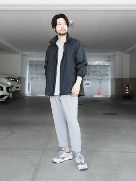 「ATTACHMENT（アタッチメント）のソリビアツイル ツータックイージーパンツ（スラックス）」を使った、SHUさん（メンズ・170cm）の夏コーディネート
