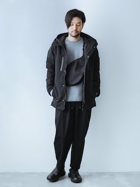 「CRAMSHELL（クラムシェル）のアイテム（ボディバッグ/ウエストポーチ）」を使った、SHUさん（メンズ・170cm）の秋コーディネート