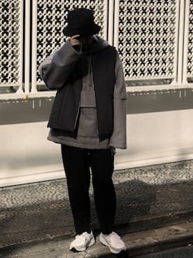 「stein（シュタイン）のアイテム（ジャケット/アウター）」を使った、SHUさん（メンズ・170cm）の冬コーディネート