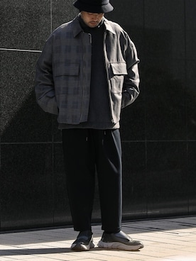 「stein（シュタイン）のアイテム（ジャケット/アウター）」を使った、SHUさん（メンズ・170cm）の冬コーディネート
