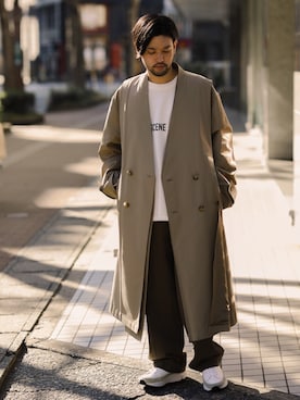 「stein（シュタイン）のアイテム（ジャケット/アウター）」を使った、SHUさん（メンズ・170cm）の冬コーディネート