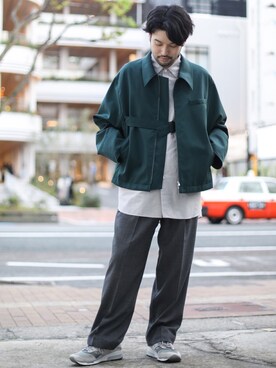 「stein（シュタイン）のアイテム」を使った、SHUさん（メンズ・170cm）の春コーディネート