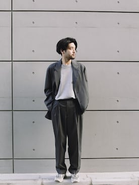 「stein（シュタイン）のアイテム」を使った、SHUさん（メンズ・170cm）の春コーディネート
