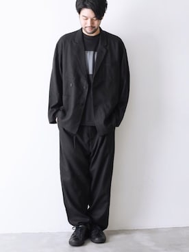 「stein（シュタイン）のアイテム」を使った、SHUさん（メンズ・170cm）の春コーディネート