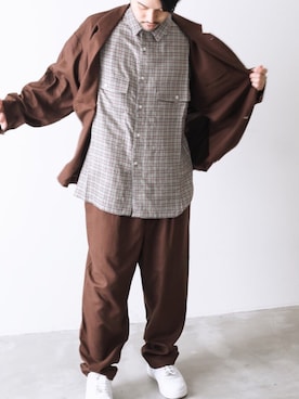 「wonderland（ワンダーランド）のアイテム（テーラードジャケット）」を使った、SHUさん（メンズ・170cm）の春コーディネート