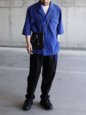 「stein（シュタイン）のアイテム」を使った、SHUさん（メンズ・170cm）の春コーディネート