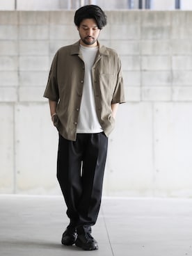 「stein（シュタイン）のアイテム」を使った、SHUさん（メンズ・170cm）の春コーディネート