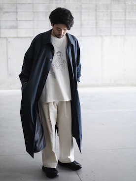 「stein（シュタイン）のアイテム」を使った、SHUさん（メンズ・170cm）の春コーディネート