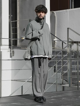 「CRAMSHELL（クラムシェル）のアイテム」を使った、SHUさん（メンズ・170cm）の冬コーディネート