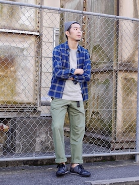 「PATRICK（パトリック）のアイテム（パンツ）」を使った、labo_matsuさん（メンズ・175cm）の秋コーディネート