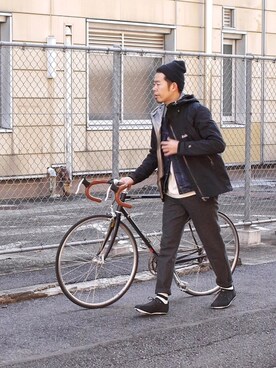 デニムジャケットを使った 自転車スタイル のメンズ人気ファッションコーディネート ユーザー ショップスタッフ Wear