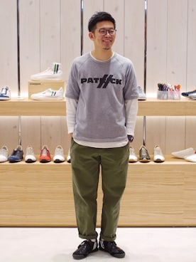 「PATRICK（パトリック）のアイテム（トップス）」を使った、labo_matsuさん（メンズ・175cm）の春コーディネート