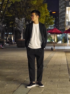 labo_matsuさん（メンズ・175cm）の春コーディネート