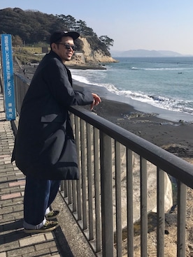 「SCYE BASICS（サイベーシックス）のアイテム（デニムパンツ）」を使った、matsu_no_motoさん（メンズ・175cm）の秋コーディネート