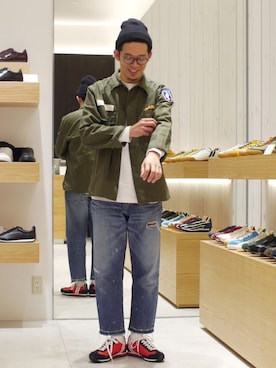 「PATRICK（パトリック）のアイテム（シューズ）」を使った、labo_matsuさん（メンズ・175cm）の春コーディネート
