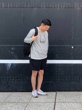 「DESCENTE PAUSE（デサントポーズ）のアイテム（トップス）」を使った、labo_matsuさん（メンズ・175cm）の夏コーディネート