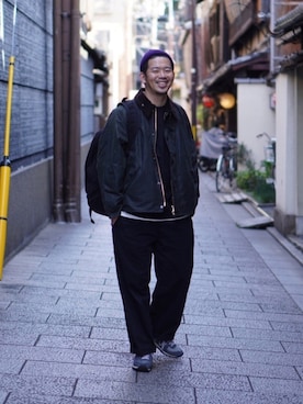 「アイテム（ニットキャップ/ビーニー）」を使った、matsu_no_motoさん（メンズ・176cm・30代）の秋コーディネート