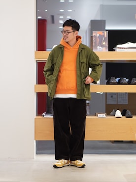 「アイテム（パーカー）」を使った、matsu_no_motoさん（メンズ・176cm・30代）の冬コーディネート