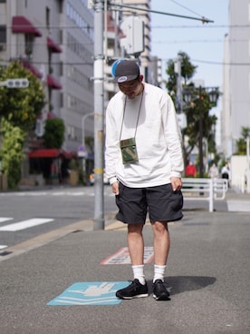 「MIS（エムアイエス）のアイテム（バッグ）」を使った、matsu_no_motoさん（メンズ・176cm）の春コーディネート