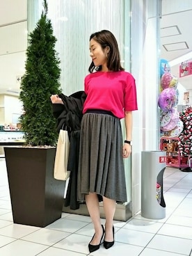 「152cm」｜「アイテム（チェスターコート）」を使った、kubさん（レディース・152cm）の冬コーディネート