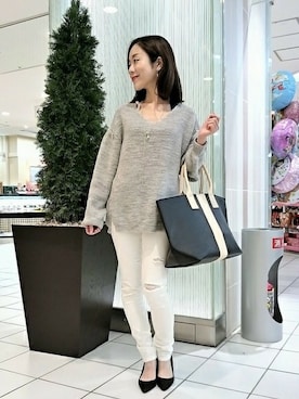 「Q（キュー）のアイテム（アクセサリー）」を使った、kubさん（レディース・152cm）の冬コーディネート