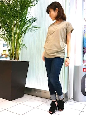 「Q（キュー）のアイテム（アクセサリー）」を使った、kubさん（レディース・152cm）の夏コーディネート