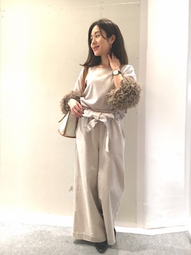 「152cm」｜「アイテム（腕時計）」を使った、kubさん（レディース・152cm）の冬コーディネート