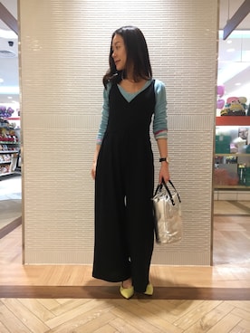 「Q（キュー）のアイテム（オールインワン・サロペット）」を使った、kubさん（レディース・152cm）の春コーディネート