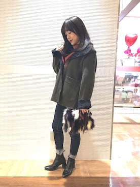 「152cm」｜「アイテム（その他アウター）」を使った、kubさん（レディース・152cm）の秋コーディネート