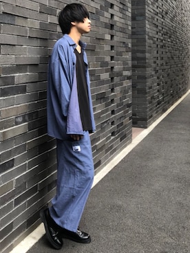 「はらぺこ商店」｜しゅーほさん（メンズ・182cm）の春コーディネート