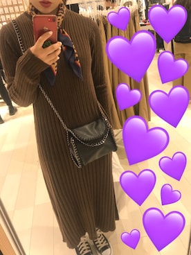 「DHOLIC（ディーホリック）のアイテム（ストール/ショール）」を使った、namuchanzさん（レディース・154cm）の春コーディネート