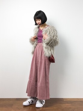 「Another Edition（アナザーエディション）のアイテム（その他アウター）」を使った、hinaさん（レディース・163cm）の冬コーディネート