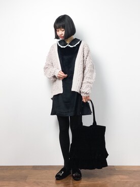 「Casselini（キャセリーニ）のアイテム（その他シューズ）」を使った、hinaさん（レディース・163cm）の冬コーディネート