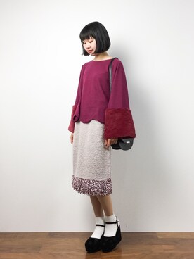 Merry Jenny ボアとループニット スカート Latinaseguros Com Ec