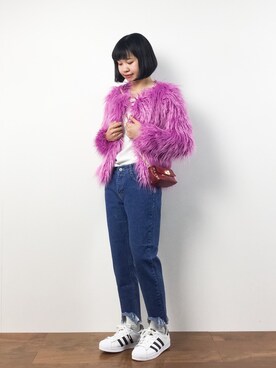 「Another Edition（アナザーエディション）のアイテム（その他アウター）」を使った、hinaさん（レディース・163cm）の冬コーディネート